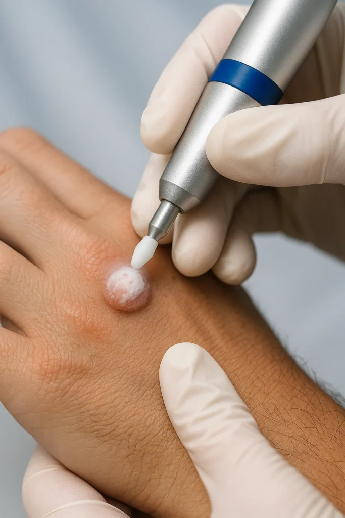 example of wart removal West Ruislip using cryopen