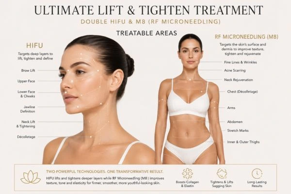 Areas of the body that can be treated - ultimate skin tighten treatment West Ruislip